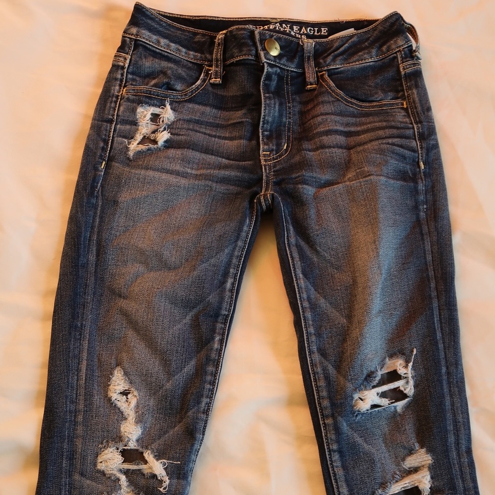 American Eagle Outfitters - Distressed Patched Jeggings